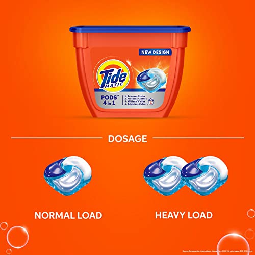 Tide Matic 4in1 PODs Detergent Pack 18 ct -for Top & Front load washing machine only - Image 4