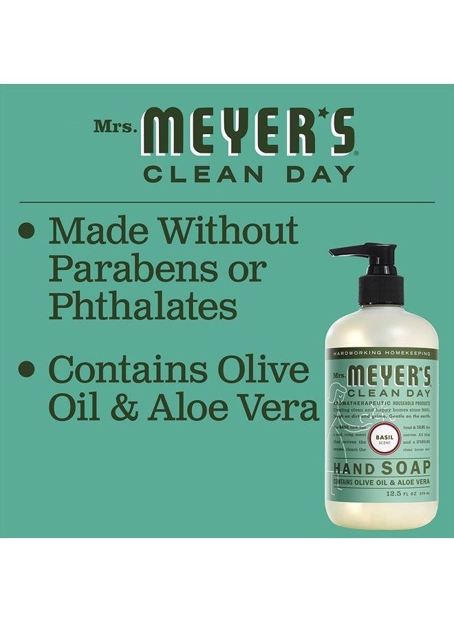 Mrs. Meyer's Clean Day - Mrs. Meyer's Hand Soap, Made with Essential Oils, Biodegradable Formula, Basil, 12.5 fl. oz - Pack of 3 - Image 1
