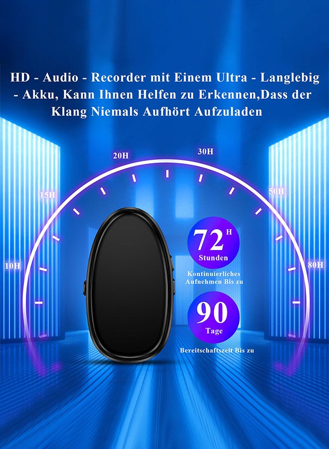 128 GB Dictaphone Mini Recorder(1680Hours) with Triple Noise Reduction Voice Recorder, HD 3072 Kbps Magnetic Recording Device for Lectures, Meetings, Interviews, USB Rechargeable  - Image 5