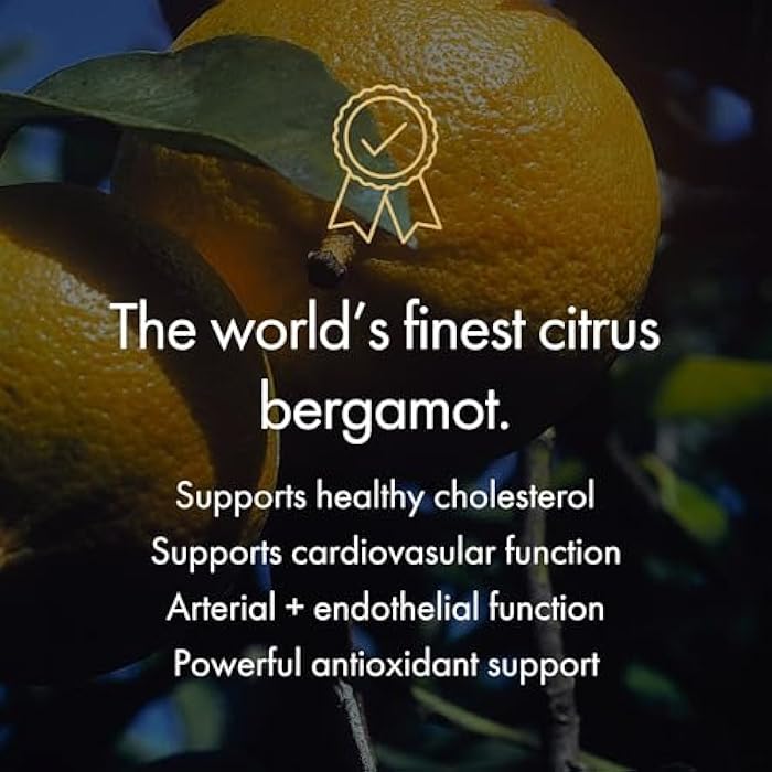 NAOMI Italian Citrus Bergamot 500mg + Nitric Oxide Support - Supports Healthy Cholesterol, Blood Flow & Circulation Already in Normal Range - Patented BergAmore® & S7® Blend, 30-Day Supply - Image 3