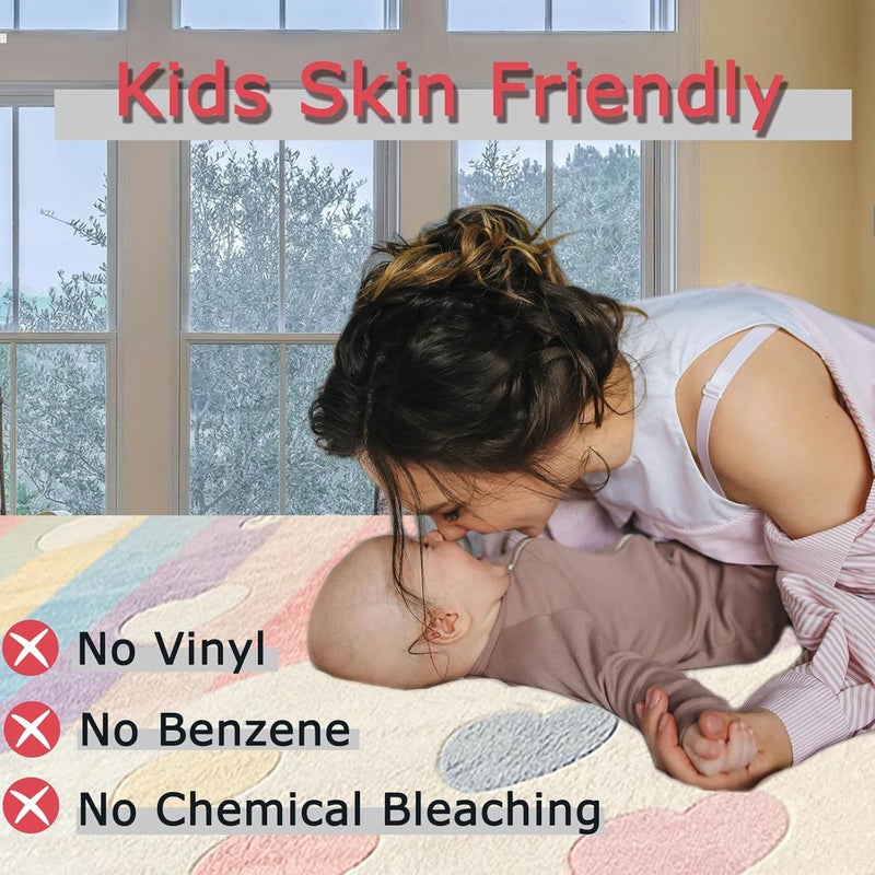 MorroMorn Fleece Queen Fitted Sheet Only, Super Soft Plush Bottom Sheet with 20" Deep Pocket, Pink Kawaii Cute for Girls Kids Teen Fall Winter Spring, No Pillowcases (Rainbow Love, Queen) - Image 3