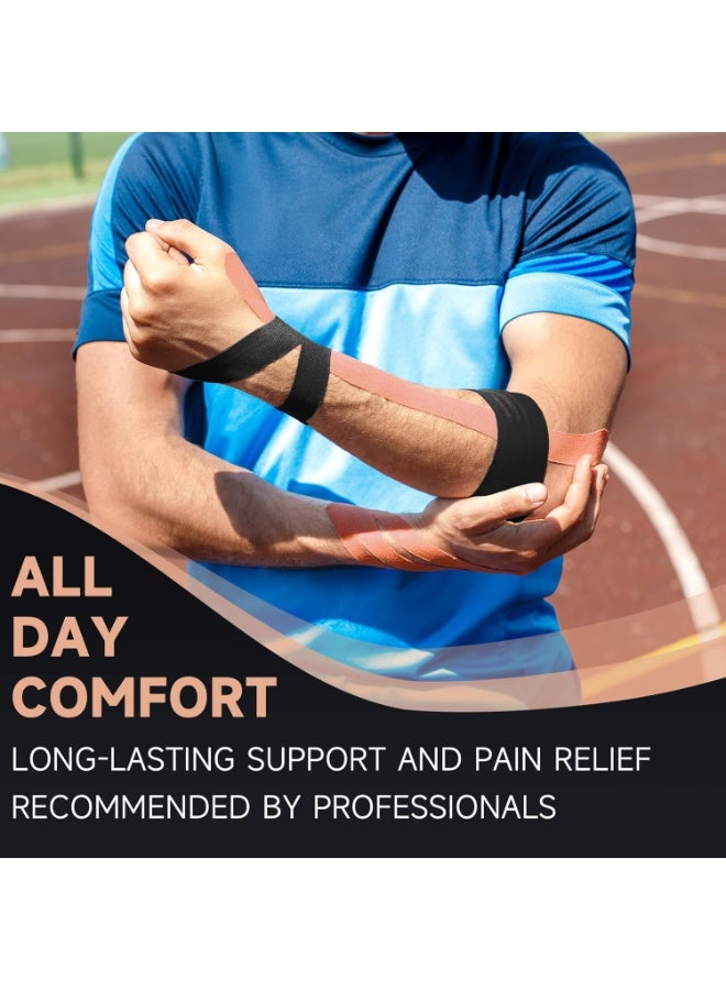 Original Cotton Elastic Premium Athletic Tape,Latex Free Hypoallergenic, 5cm*5m,Brown - Image 3
