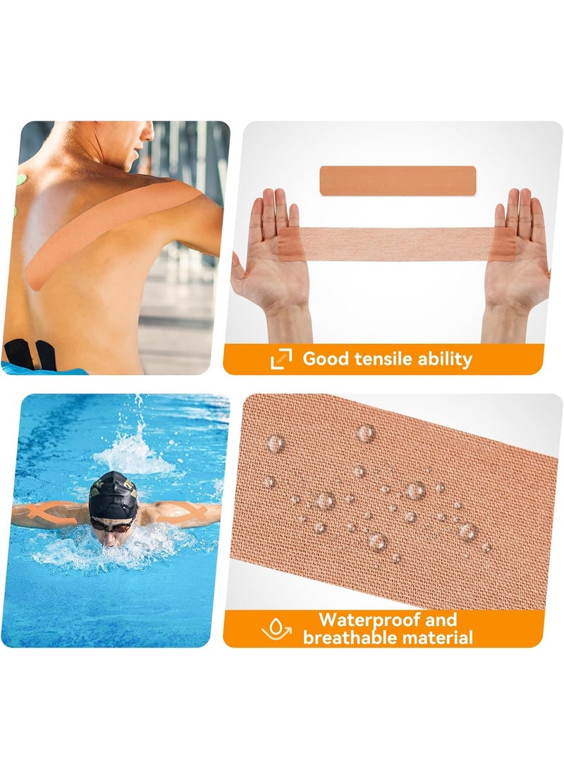 Original Cotton Elastic Premium Athletic Tape,Latex Free Hypoallergenic, 5cm*5m,Brown - Image 2