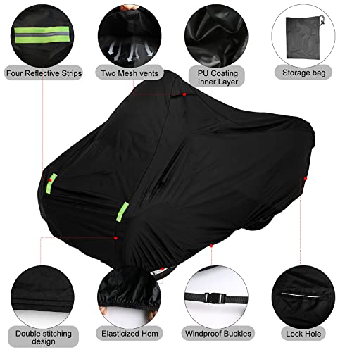 SPORTULI Waterproof Full Cover Replace for Can-Am Spyder F3, 420D Oxford Heavy Duty All Weather Cover with Reflective Strips for Snow Rain Dust Hail Protection (Spyder 105) - Image 2