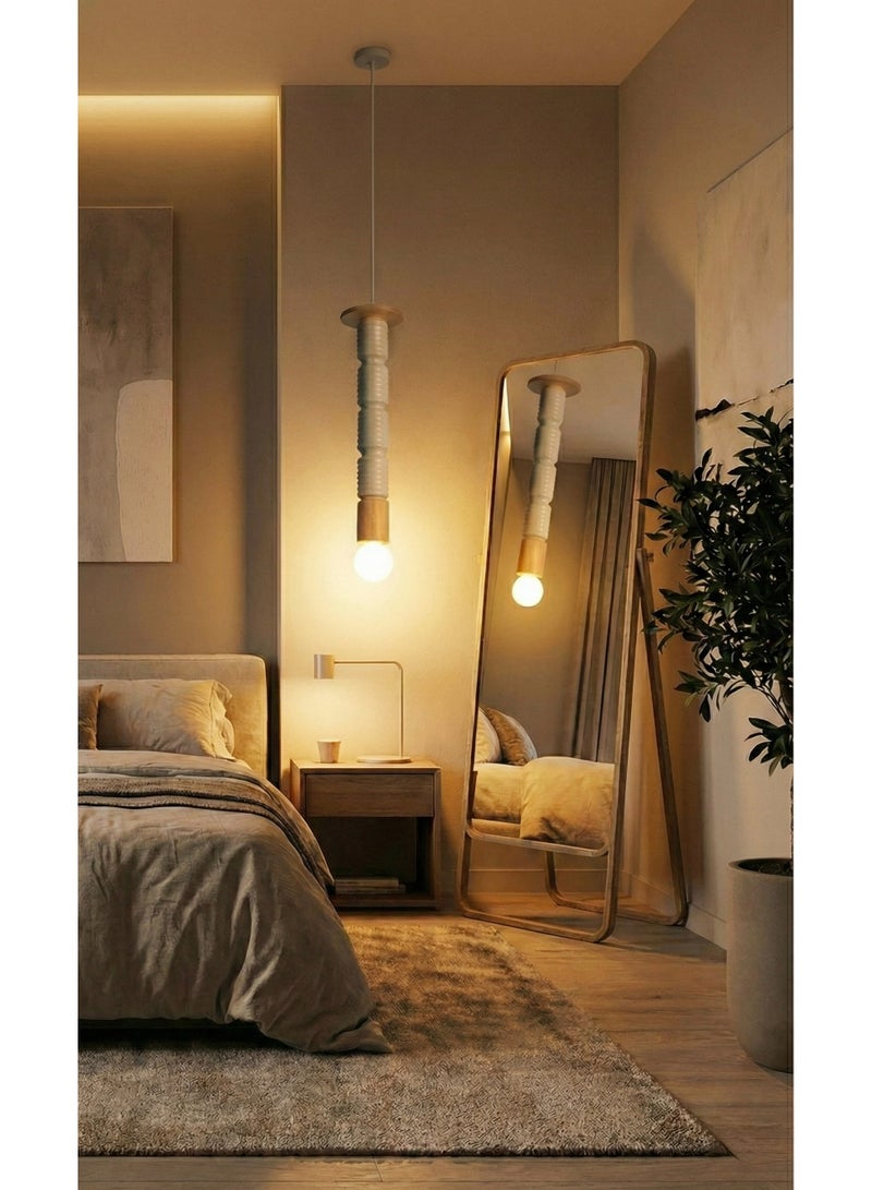BUY4LESS -  Modern Lighting, Single pendent, Light, Modern pendent, White Color, 37x5 cm, Suitable for bedroom and living room, Bedside light - Image 5