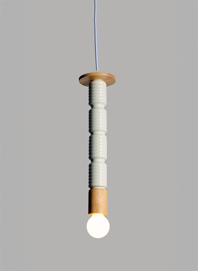 BUY4LESS -  Modern Lighting, Single pendent, Light, Modern pendent, White Color, 37x5 cm, Suitable for bedroom and living room, Bedside light - Image 1