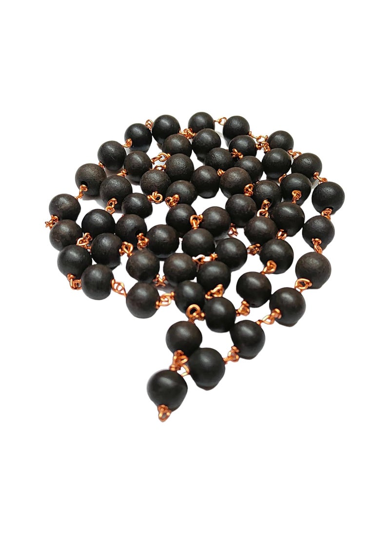 anciently Anciently Karungali Malai Copper Original 10mm Karungali Malai Copper 10mm 54 Beads Ebony Wood 1 Piece  - Image 2