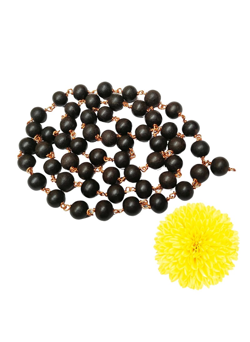 anciently Anciently Karungali Malai Copper Original 10mm Karungali Malai Copper 10mm 54 Beads Ebony Wood 1 Piece  - Image 1