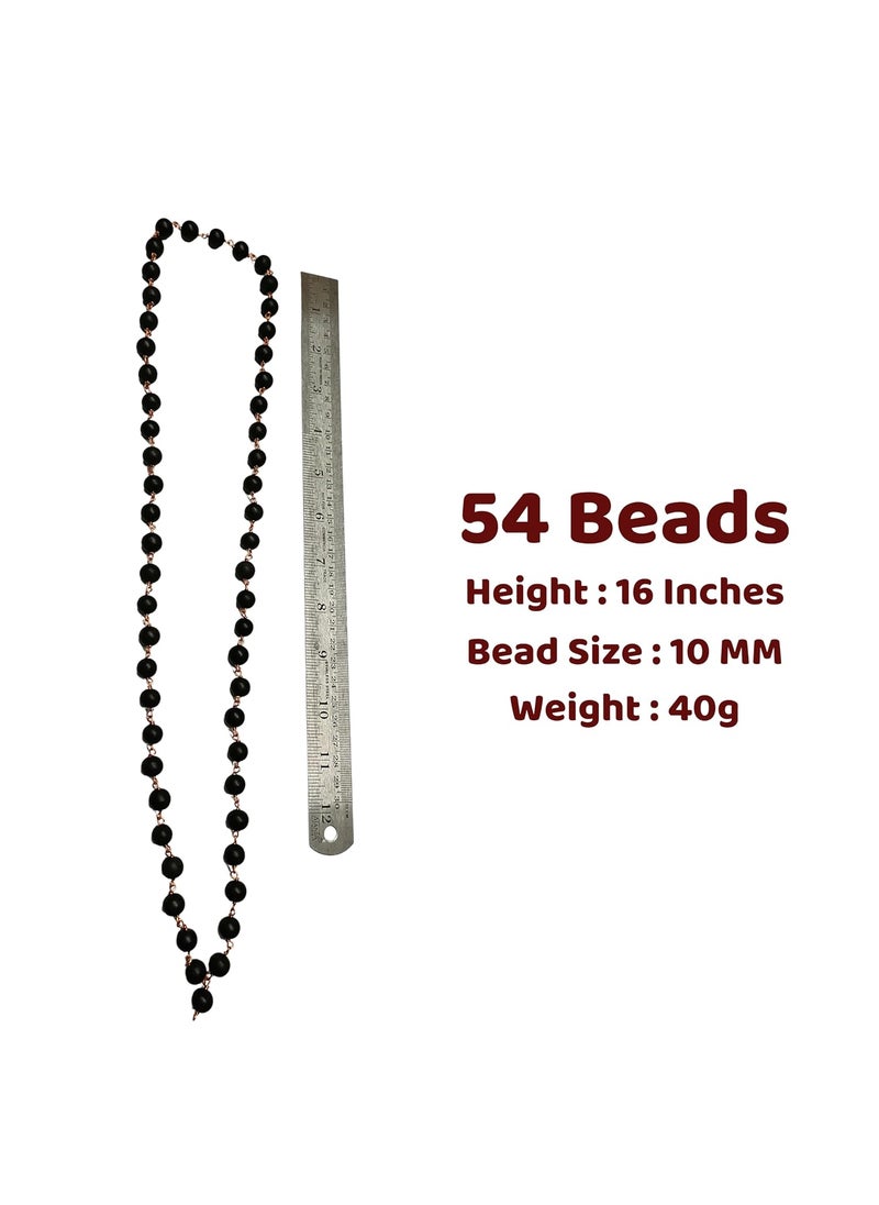 anciently Anciently Karungali Malai Copper Original 10mm Karungali Malai Copper 10mm 54 Beads Ebony Wood 1 Piece  - Image 5