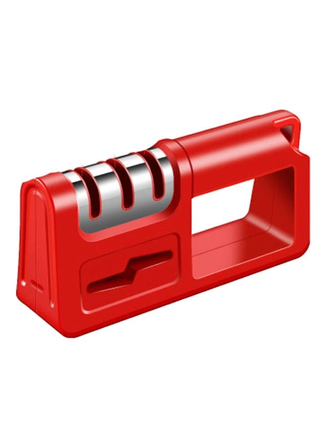 إسكدنيا أداة شحذ السكاكين على ثلاث مراحل أحمر/فضي