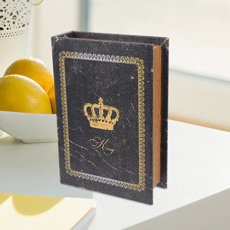2pcs European style Book Box Vintage Storage Book Book Box Antique Book Shaped Container - Image 5