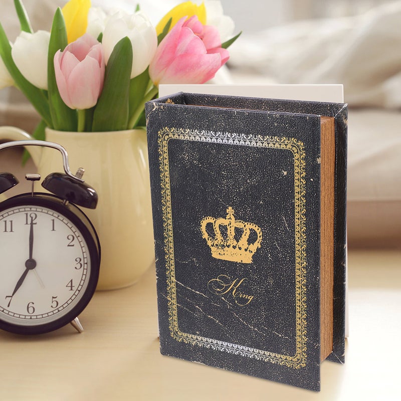 2pcs European style Book Box Vintage Storage Book Book Box Antique Book Shaped Container - Image 3