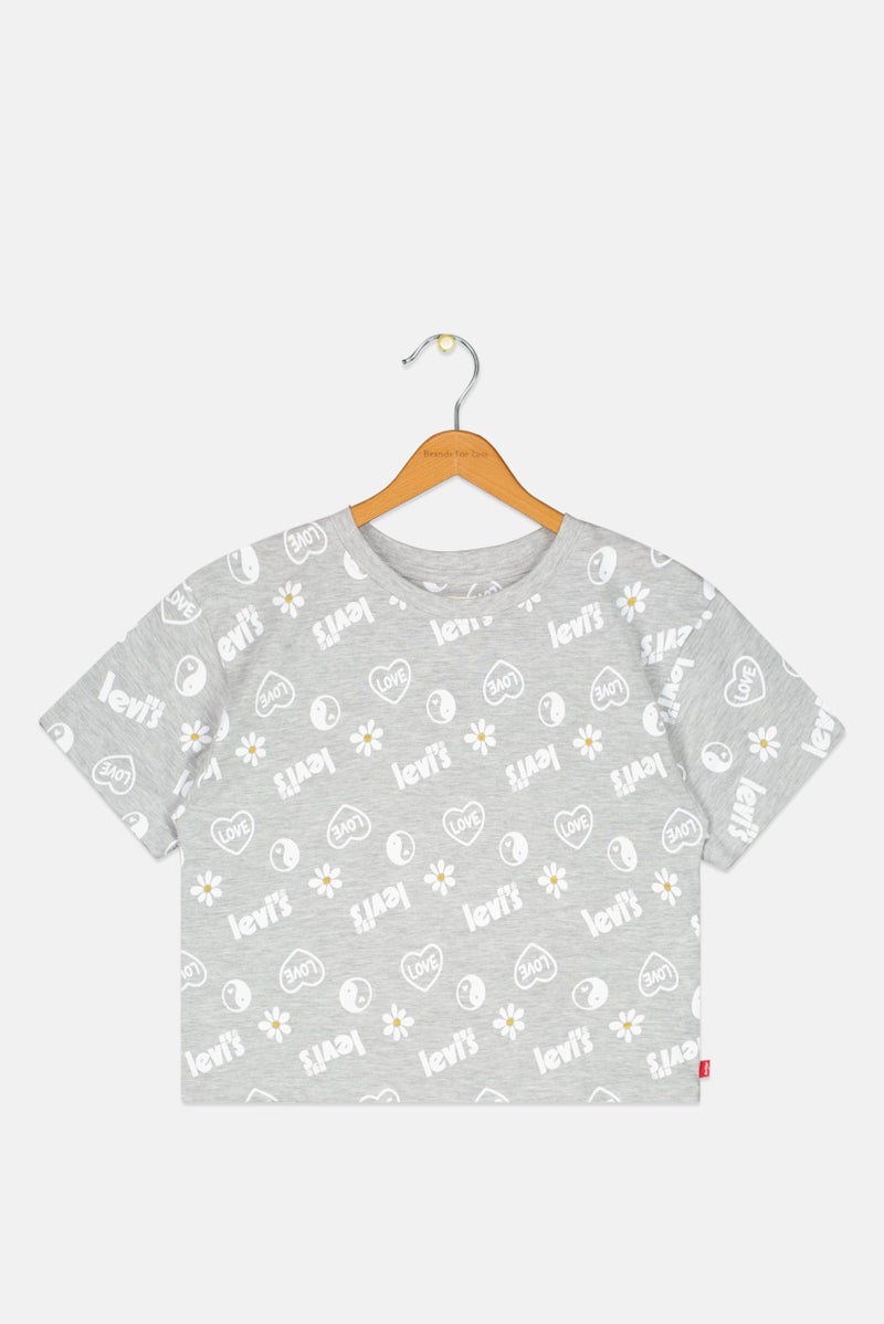 Levi's Kids Girl Short Sleeve Graphic Print T-Shirt, Multicolor - Image 1