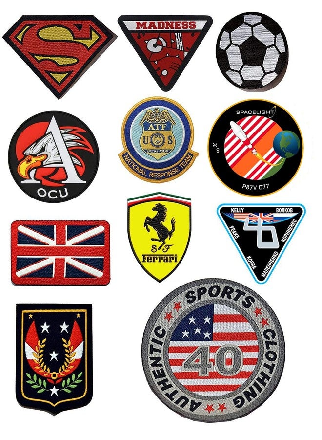 LAZYCHUNKS Printed Iron-on Patches Decoration for Clothes Printed T-Shirt Thinnest Patches for Jackets,Top,Hats,Bags,Jeans Multicolour Design (Pack of 11) - Image 1