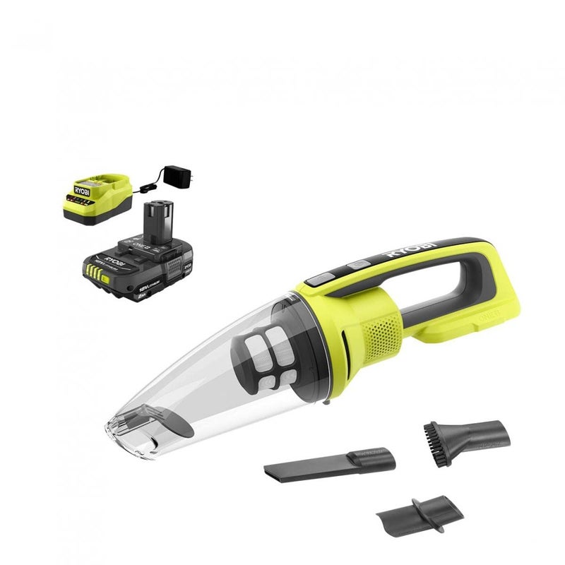 RYOBI ONE+ 18V Cordless Performance Hand Vacuum Kit with 2.0 Ah Battery and Charger - Image 1