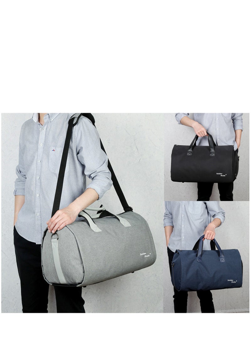 Garment Duffle Bag, Carry On Suit Bag with Shoulder Strap for Travel, Foldable Convertible 2 in 1 Hanging Suitcase for Business and Office  - Image 2