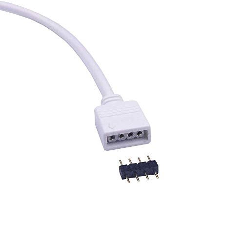 LitaElek 2pcs 1m RGB LED Extension Cable 4 Pin LED Strip Connector LED Tape Extension Cord LED Ribbon Wire for SMD 5050 3528 2835 RGB LED Strip Light w/ 4pcs Male to Male 4Pin Plugs (1m/3.3ft) - Image 2