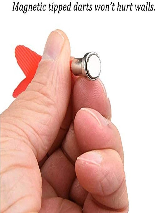 Ritmo مجموعة لوحة رمي السهام المغناطيسية من ريتومو مقاس 15 بوصة، تتضمن 4 سهام قابلة للعكس، لعبة رمي السهام على الوجهين، لوحة رمي سهام مغناطيسية آمنة للأطفال والعائلات، مناسبة للأنشطة الرياضية والترفيهية. - Image 4