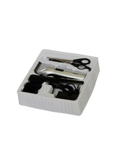 Generic Professional Adjustable Travel Rechargeable Hair Clippers and Trimmer with Combs and Scissors Kits Grey Color  - Image 3