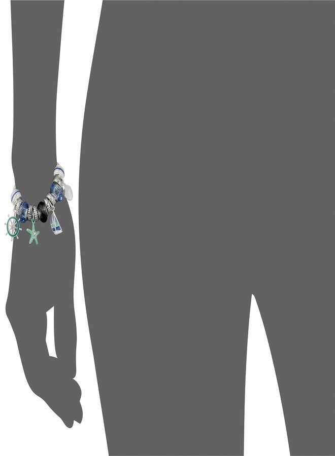 Napier "Gift Box" Boxed Silver-Tone and Multi-Sealife Slider Bracelet - Image 2