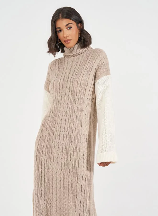 Styli Cable Knit Dress