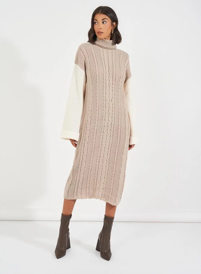 Styli Cable Knit Dress