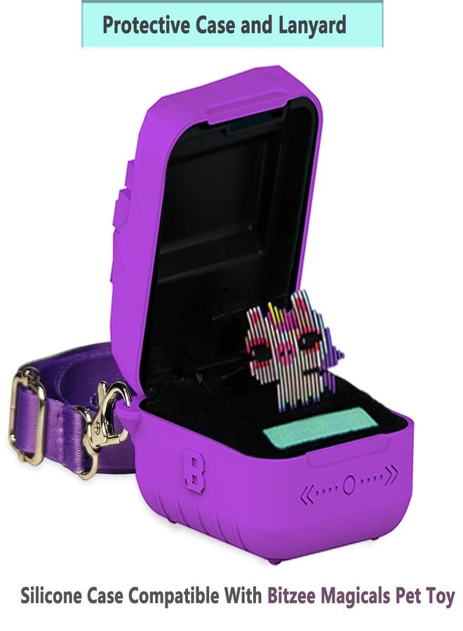 RAWECUD Silicone Case for Bitzee Magicals Interactive Toy Digital Pet, Protective Skin Cover for Bitzee Magicals Virtual Electronic Digital Pet Accessories (Purple) - Image 2