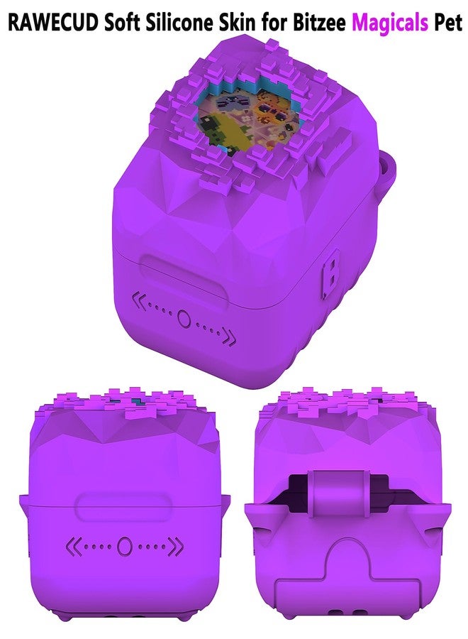 RAWECUD Silicone Case for Bitzee Magicals Interactive Toy Digital Pet, Protective Skin Cover for Bitzee Magicals Virtual Electronic Digital Pet Accessories (Purple) - Image 5