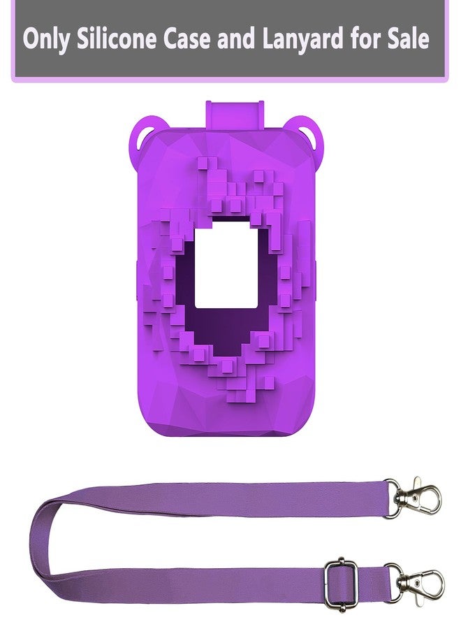 RAWECUD Silicone Case for Bitzee Magicals Interactive Toy Digital Pet, Protective Skin Cover for Bitzee Magicals Virtual Electronic Digital Pet Accessories (Purple) - Image 3