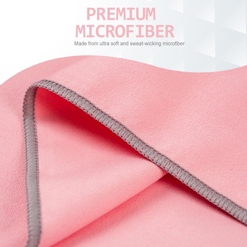 Eunzel Quick Dry Camping Towel, Microfiber Travel Towel 3 Size at 1 Pack,Fast Drying Towel Set for Camping, Beach, Gym, Sports, Yoga & Swimming Pool, Pink - Image 5