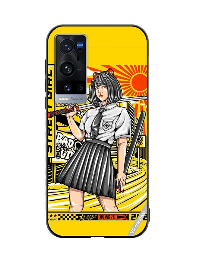 VR CREATIVE Protective Case Cover For Vivo X60 Pro Plus Samurai School Girl Design Multicolour - Image 1