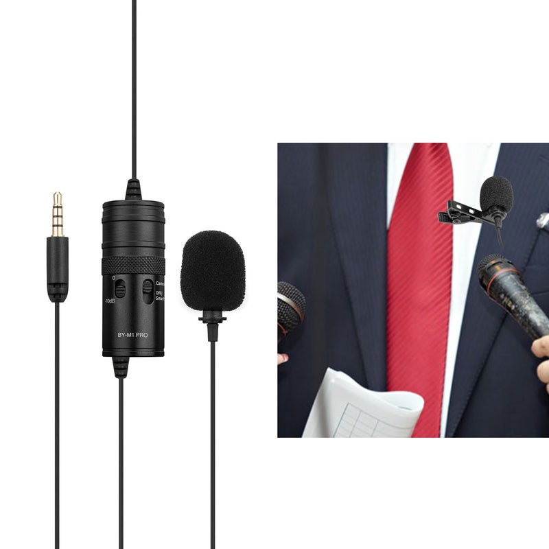 BOYA BY-M1 Pro Omni-Directional Lavalier Microphone Single Head Clip-on Condenser Mic for Smartphone DSLR Camcorder Audio Recorder PC Recording Device - Image 4