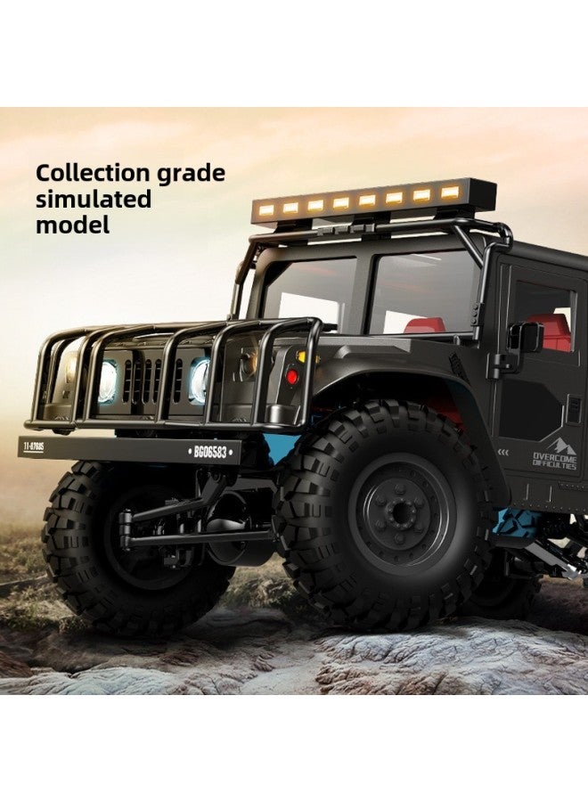 Loquat English Version Full-scale Four-wheel Drive Climbing Off-road Vehicle Alloy Simulation Hummer All-terrain High-speed Model RC Remote Control Vehicle-Colour:Extra Large Off-road Vehicle  Lighting + M - Image 4
