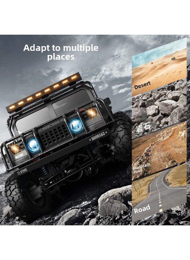 Loquat English Version Full-scale Four-wheel Drive Climbing Off-road Vehicle Alloy Simulation Hummer All-terrain High-speed Model RC Remote Control Vehicle-Colour:Extra Large Off-road Vehicle  Lighting + M - Image 5