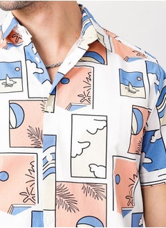 The Indian Garage Co Men Regular Fit Tropical Half Sleeves Spread Collar Casual Shirt  - Image 5