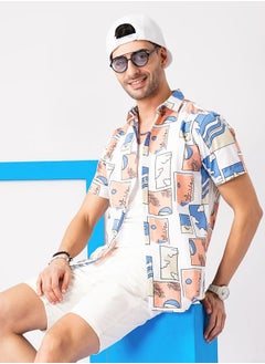 The Indian Garage Co Men Regular Fit Tropical Half Sleeves Spread Collar Casual Shirt  - Image 4