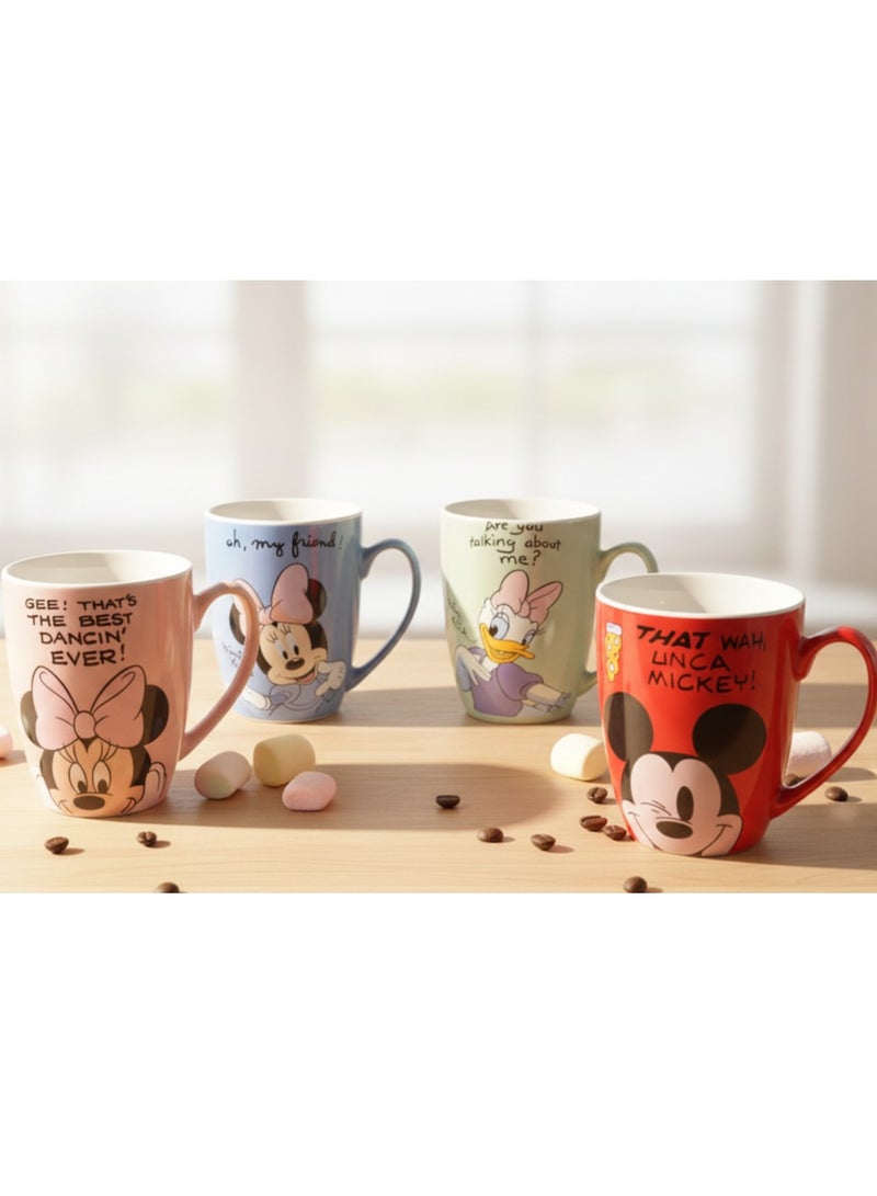 Disney Porcelain Mugs Set Of 4 (Disney) Multiple Designs - Image 2