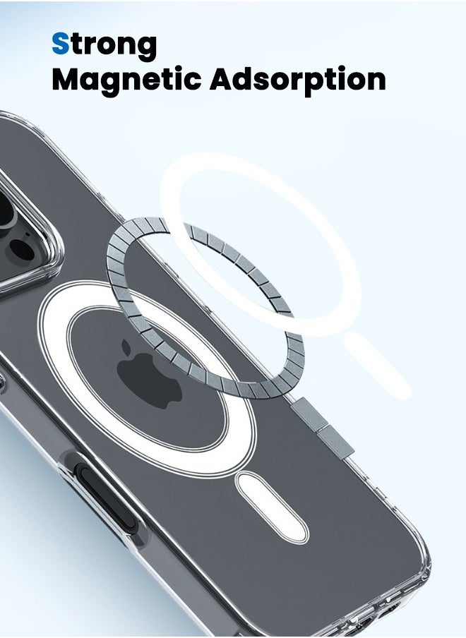 iPhone 16 Pro Max Case, Compatible with Magsafe, Anti-Scratch & Drop Slim Crystal Clear Hard Magnetic Case for iPhone 16 Pro Max 6.9inch, Clear