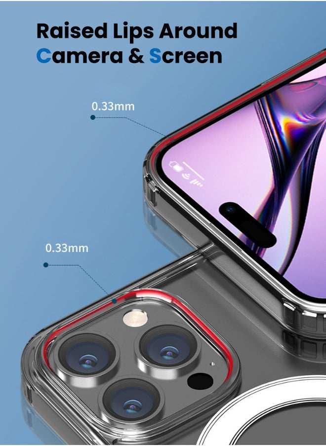 iPhone 16 Pro Max Case, Compatible with Magsafe, Anti-Scratch & Drop Slim Crystal Clear Hard Magnetic Case for iPhone 16 Pro Max 6.9inch, Clear