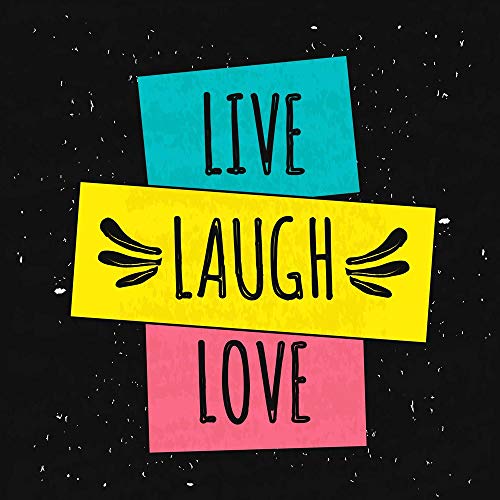 5 Ace live laugh love Wall Sticker Poster|size:12x18|multicolor - Image 1