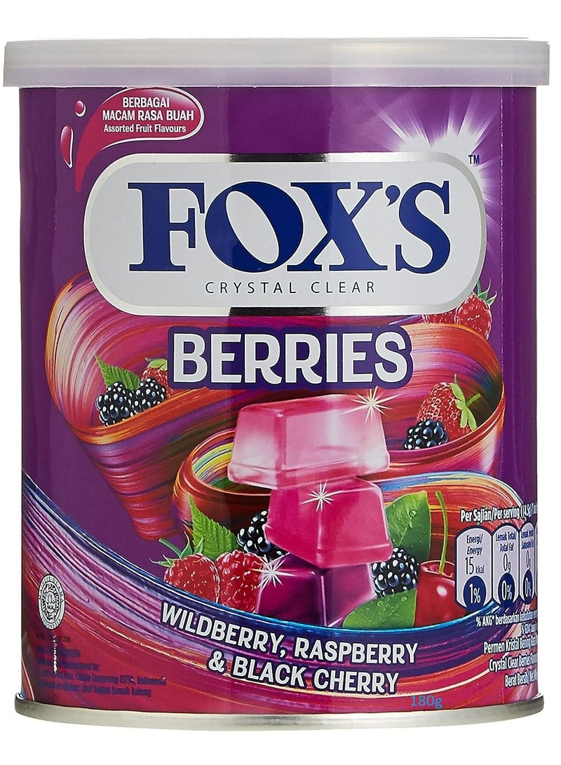 Crystal Clear Mix Berries Flavored Candy Tin 170g
