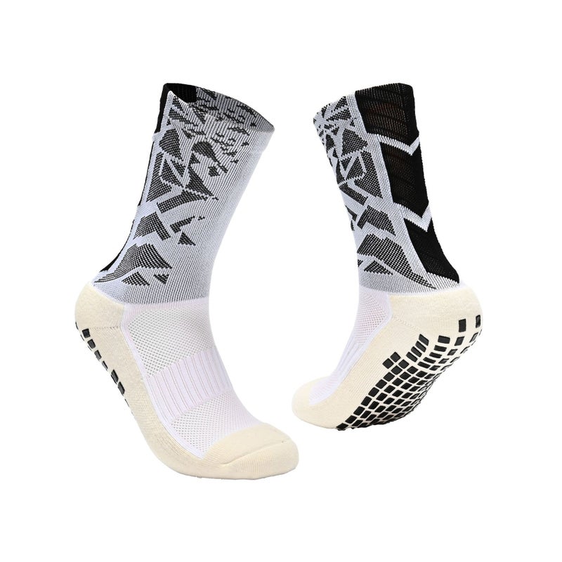 10 Pairs Cushioned Mid-Calf Soccer Socks, Moisture-Wicking Breathable Non-Slip Grip Multipack Sports Socks