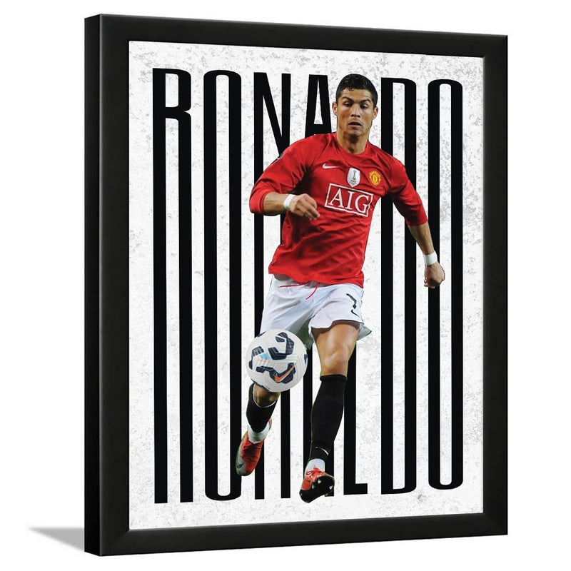Chaka Chaundh Chaka Chaundh Ronaldo Quote Frame Cristiano Ronaldo Posters with Frame Football Quotes Posters Ronaldo Photo Frame 14 X 11 Inches