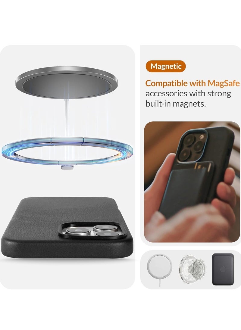 JAJEEK "Classic European Leather Case for iPhone 16 Pro – Black, Softens Over Time, MagSafe Compatible" - Image 5