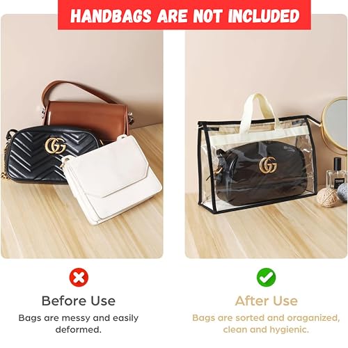 FAB ELLITE Foldable Handbag Hanging Organizer | Space-Saving, Dust-Proof Purse & Clutch Storage Bag for Wardrobe & Closet | Durable & Convenient Ladies Handbag Pouch Organizer - Image 5