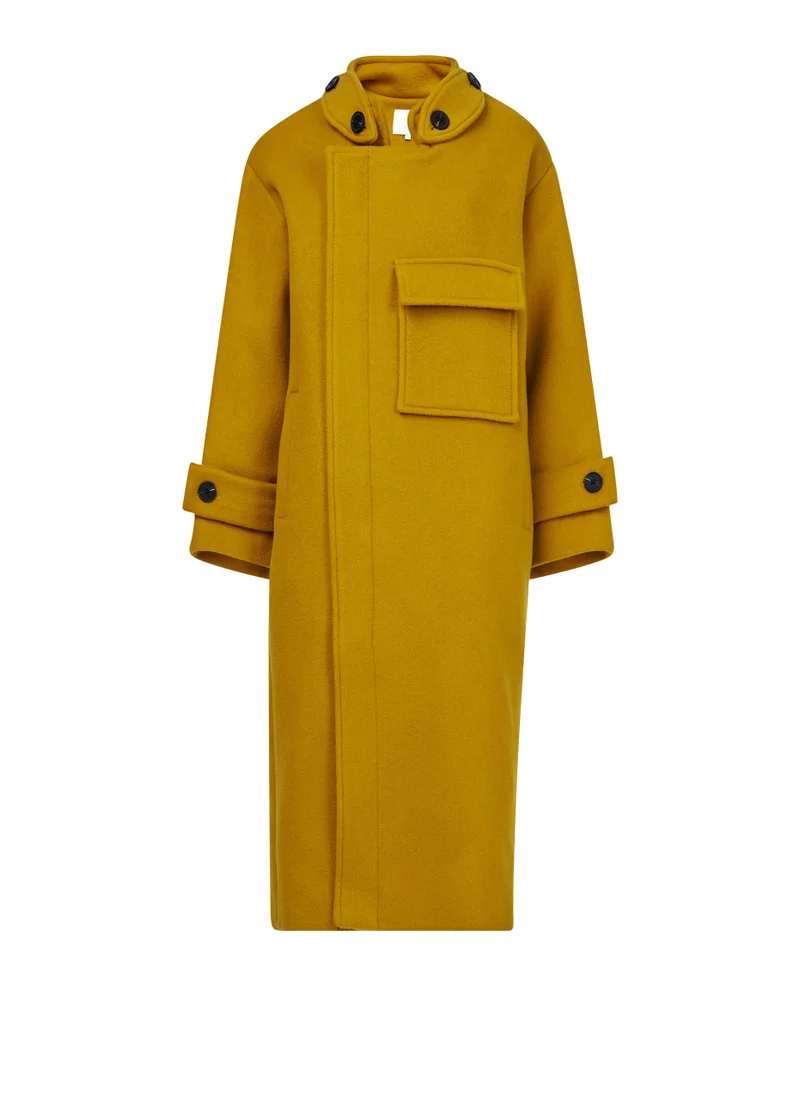 ليم معطف من مزيج الصوف