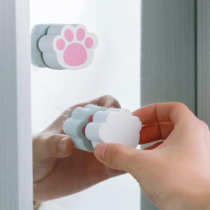 Cartoon Cat Claw Scrubber Sponge Dual Sided For Bathroom Mirror Window And Faucet Cleaning - Image 5