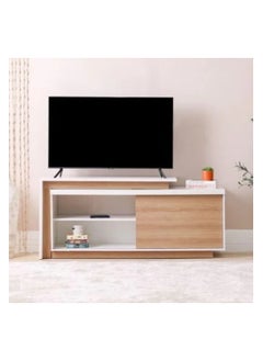 DANUBE HOME Lucia Tv Unit Extendable Top Entertainment Modern Design Multifunctional Tv Stand Wooden Tv Stand Media Console Table For Living Room Bedroom - Off White/Almond - Up To 55 Inch  - Image 4