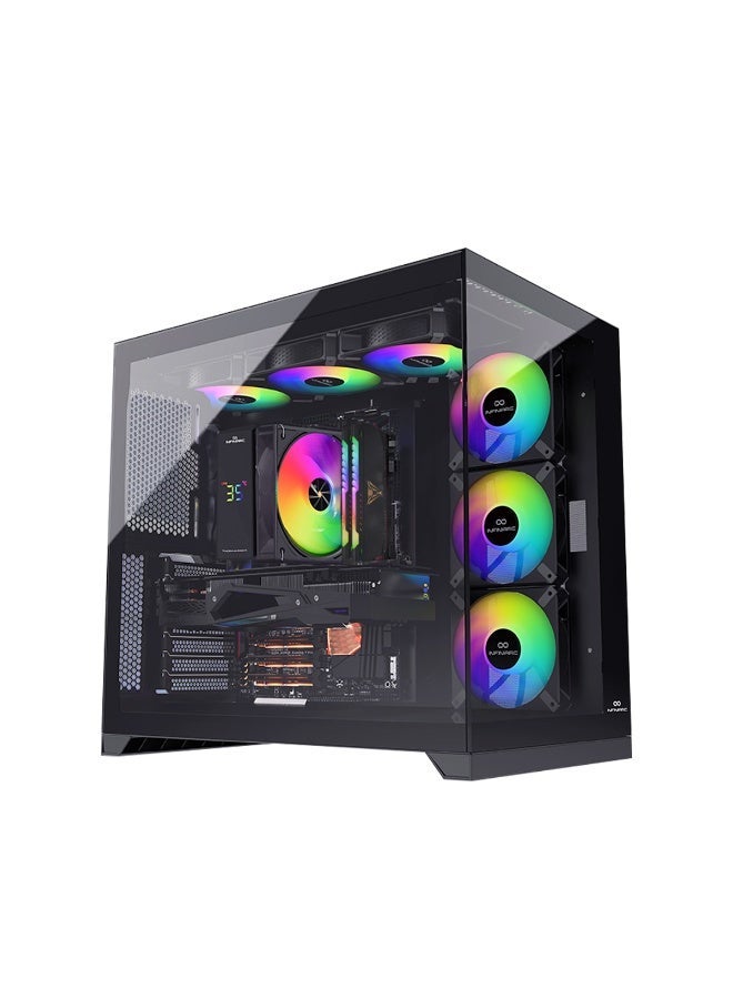 INFINIARC RTX 5060 GAMING DESKTOP PC (CUBE Case, B760 Motherboard, RTX 5060 8GB GPU, Core i5 CPU, 16GB DDR4 RAM, 1TB SSD M.2, Digital ARGB Air Cooler, 750W Gold PSU, Windows Pro), Black black - Image 3