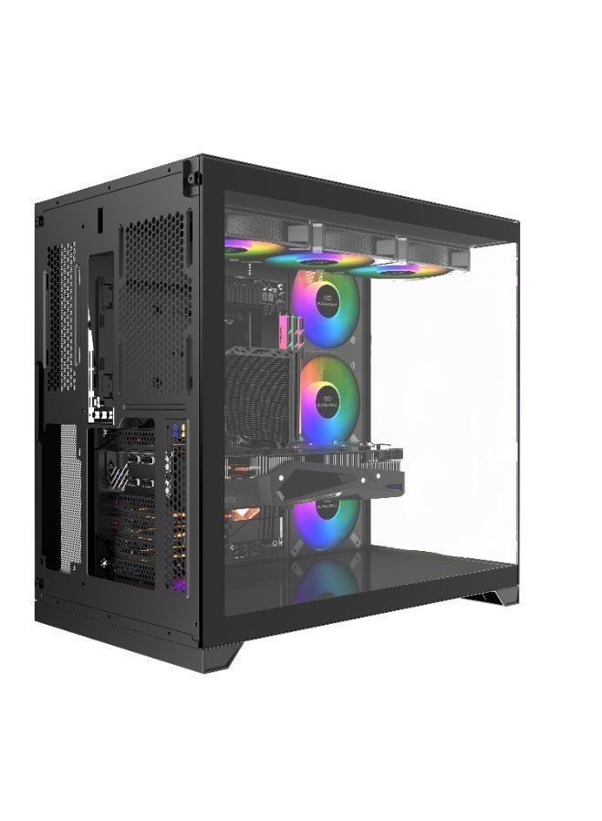 INFINIARC RTX 5060 GAMING DESKTOP PC (CUBE Case, B760 Motherboard, RTX 5060 8GB GPU, Core i5 CPU, 16GB DDR4 RAM, 1TB SSD M.2, Digital ARGB Air Cooler, 750W Gold PSU, Windows Pro), Black black - Image 4